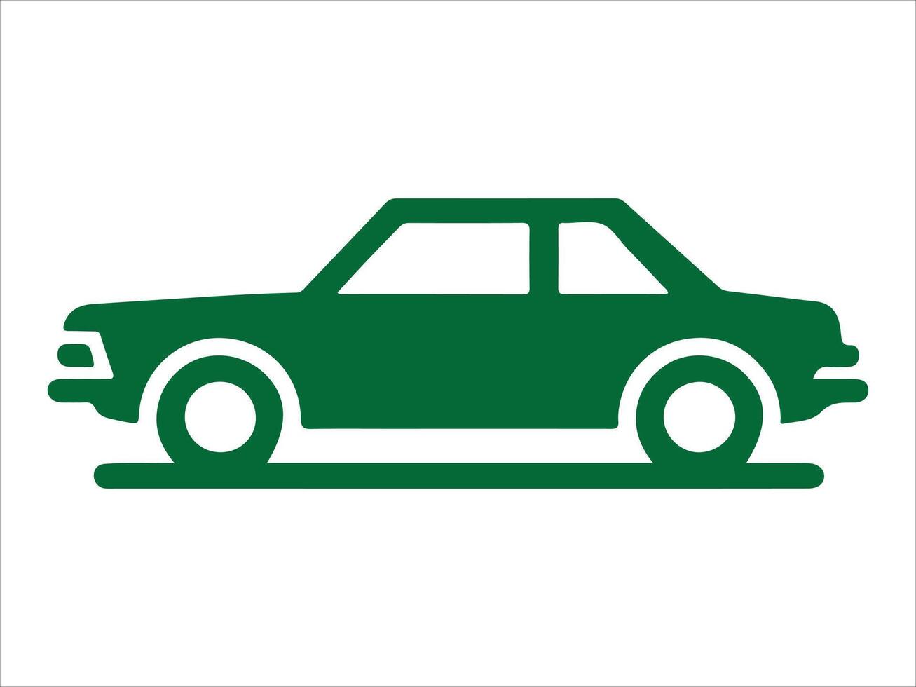 a green car icon on a white background vector