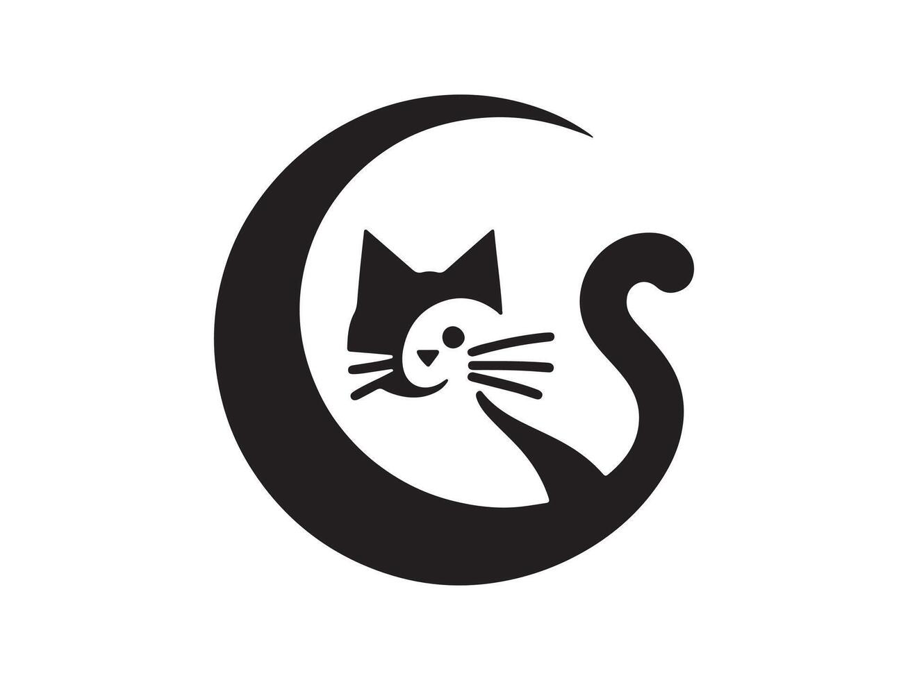 Cat head icon. Cat face logo. Silhouette simple. Flat style. Cartoon cat face. Logo design template. illustration. Animal logotype concept. vector