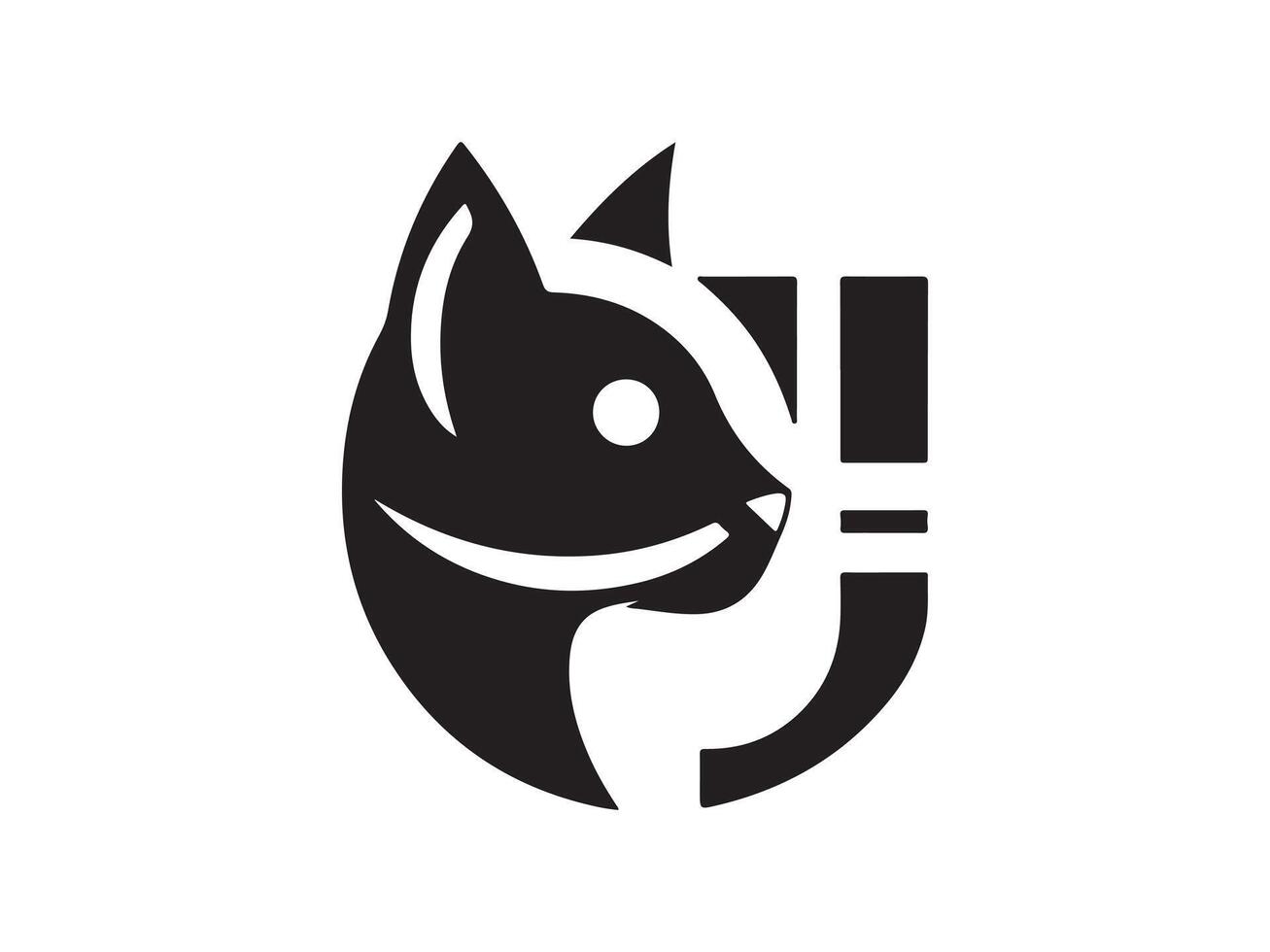 Cat head icon. Cat face logo. Silhouette simple. Flat style. Cartoon cat face. Logo design template. illustration. Animal logotype concept. vector