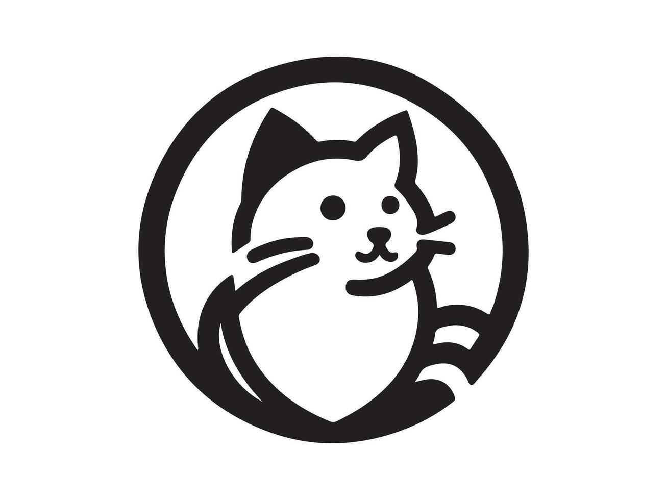 Cat Logo Design Icon Symbol Template vector