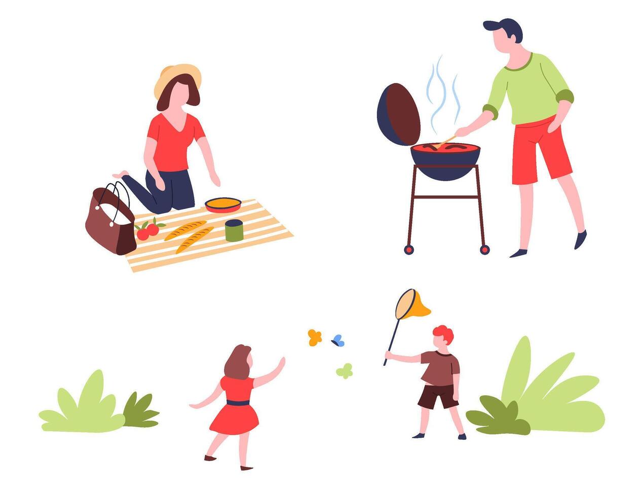 a Family Bonding Time Illustration vector