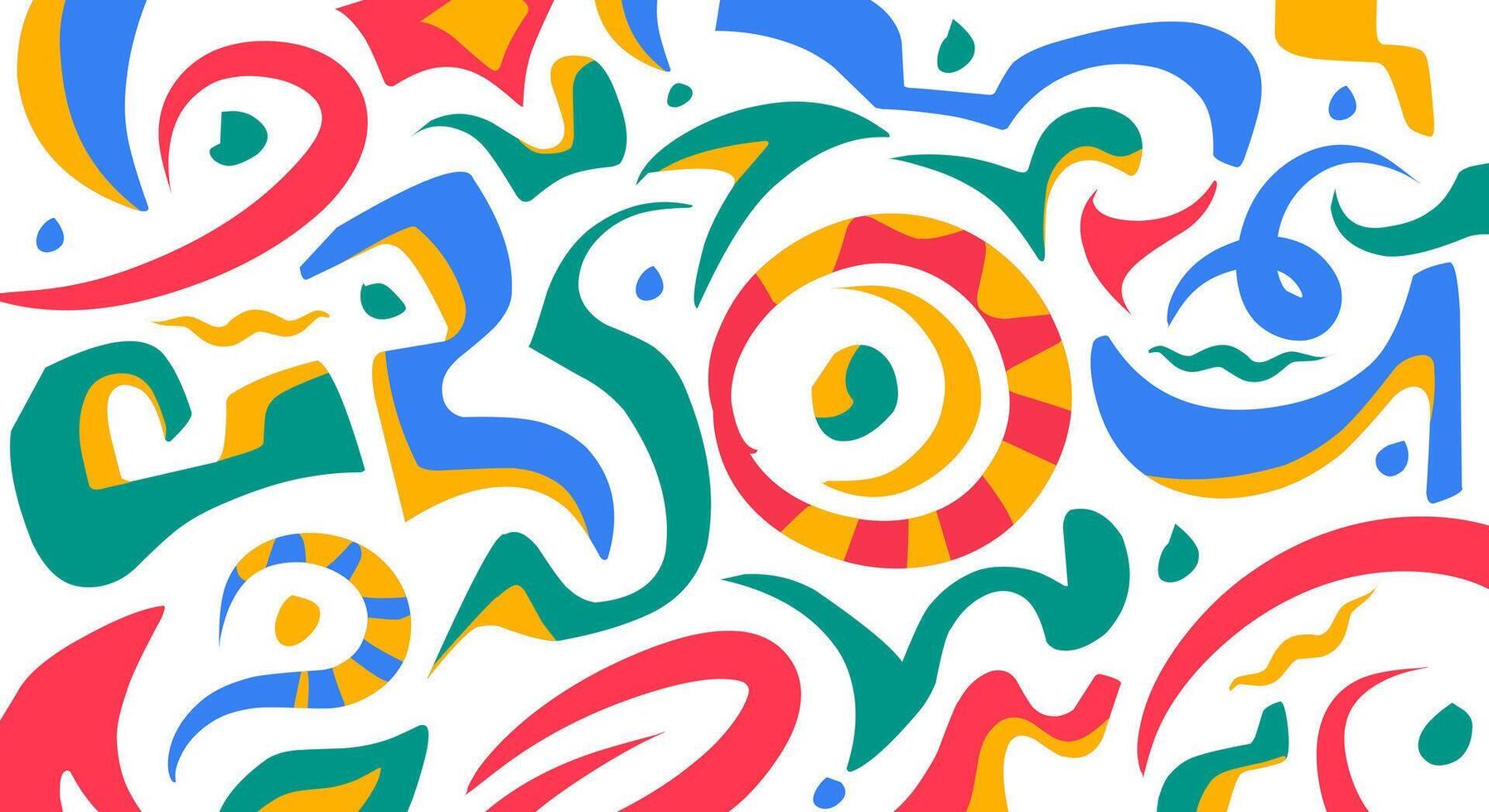 Abstract colorful organic shapes background vector