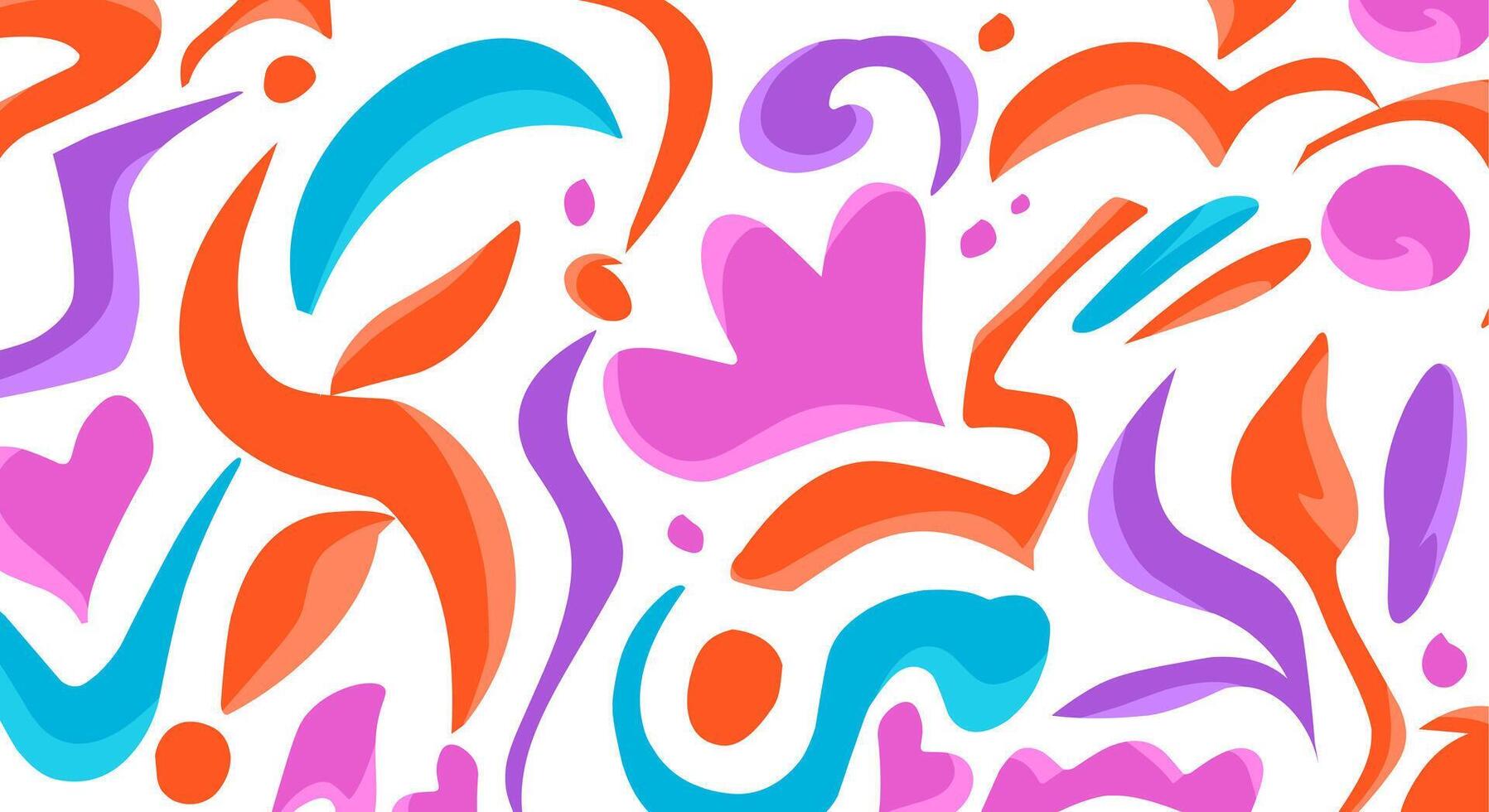 Abstract colorful organic shapes background vector