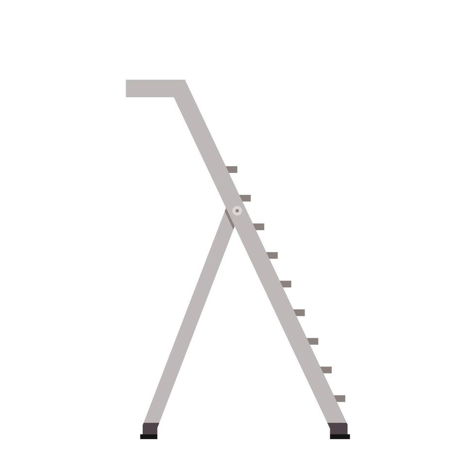 Folding ladder on white background. Folding ladder . vector