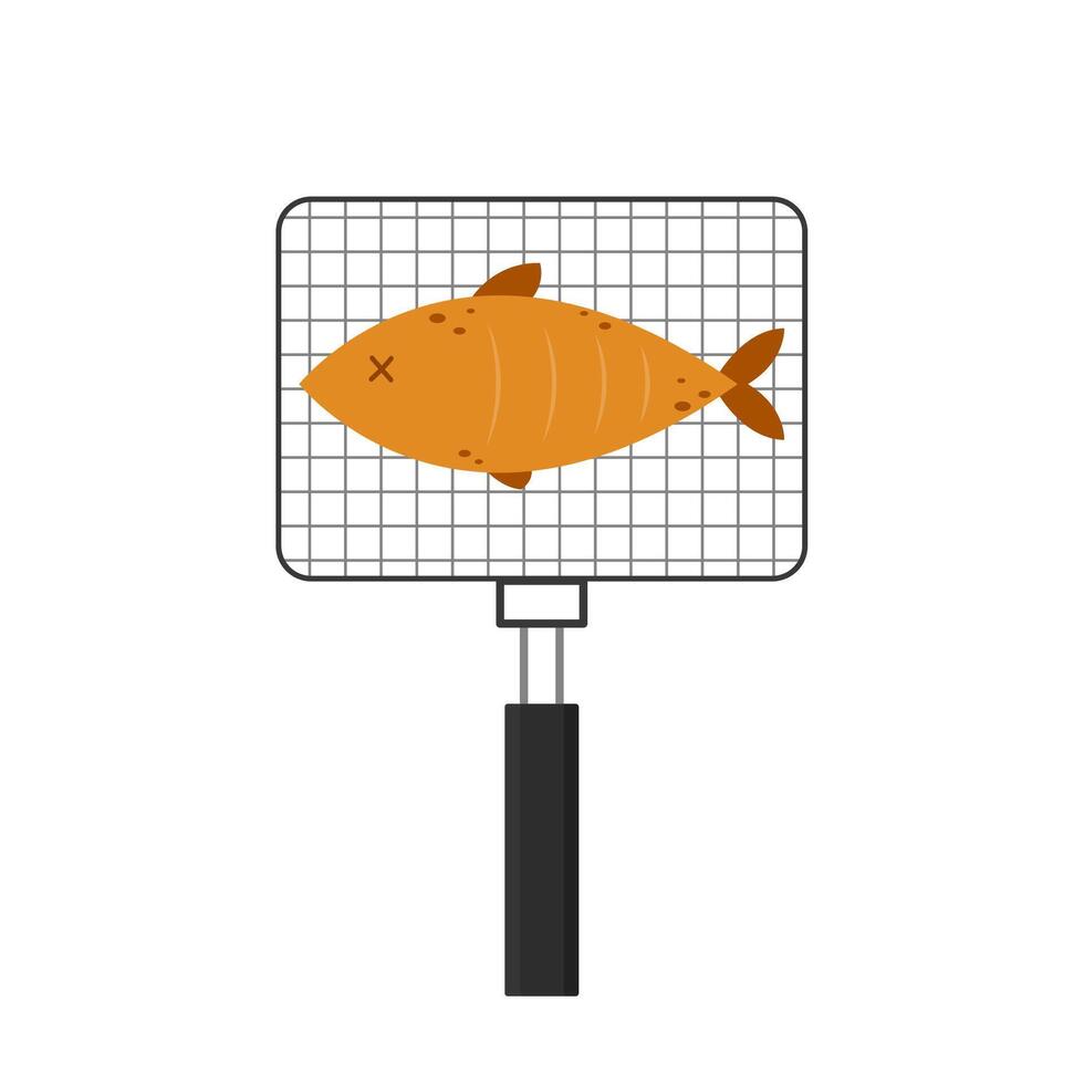 Salmon fish cartoon . Salmon fish on white background. vector