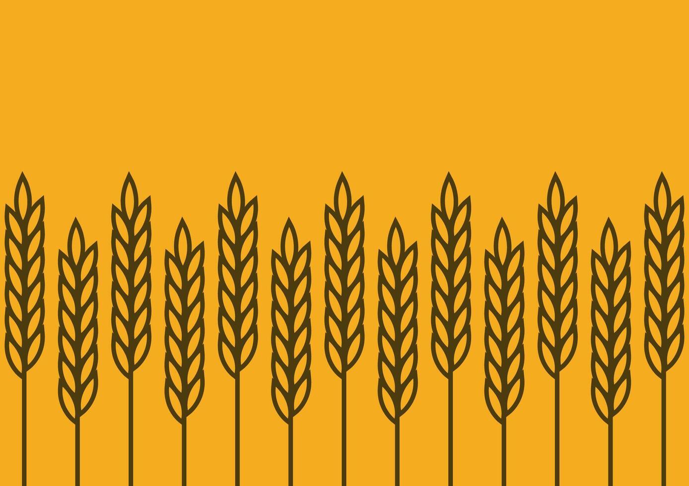 Wheat pattern wallpaper. oat symbol. free space for text. rice sign. Rice pattern wallpaper. vector