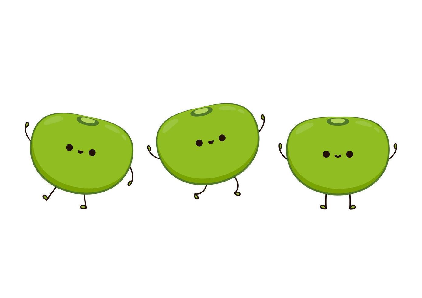 Mung Bean . Mung Bean character design. vector