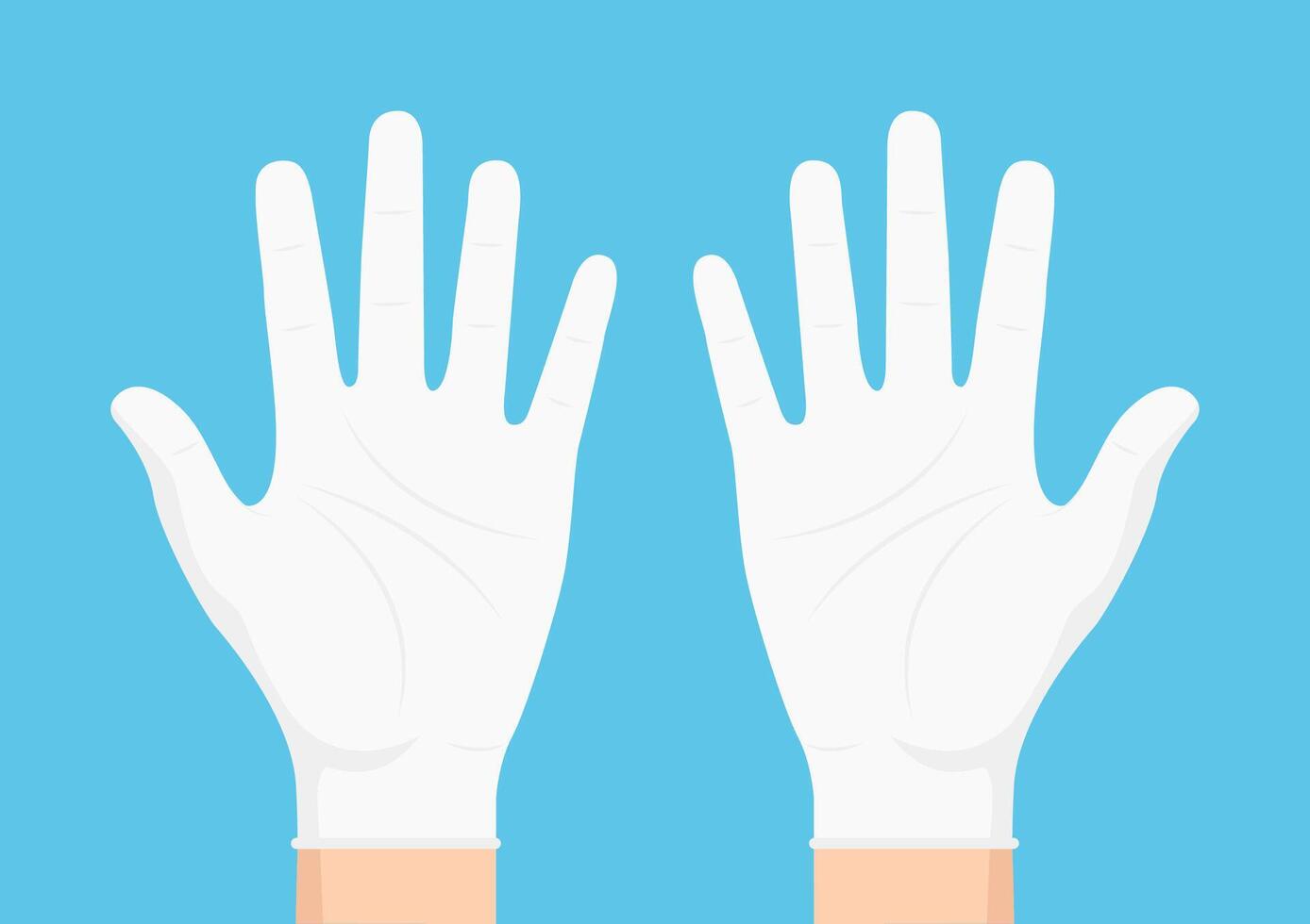 Rubber gloves cartoon . Rubber gloves sign. vector