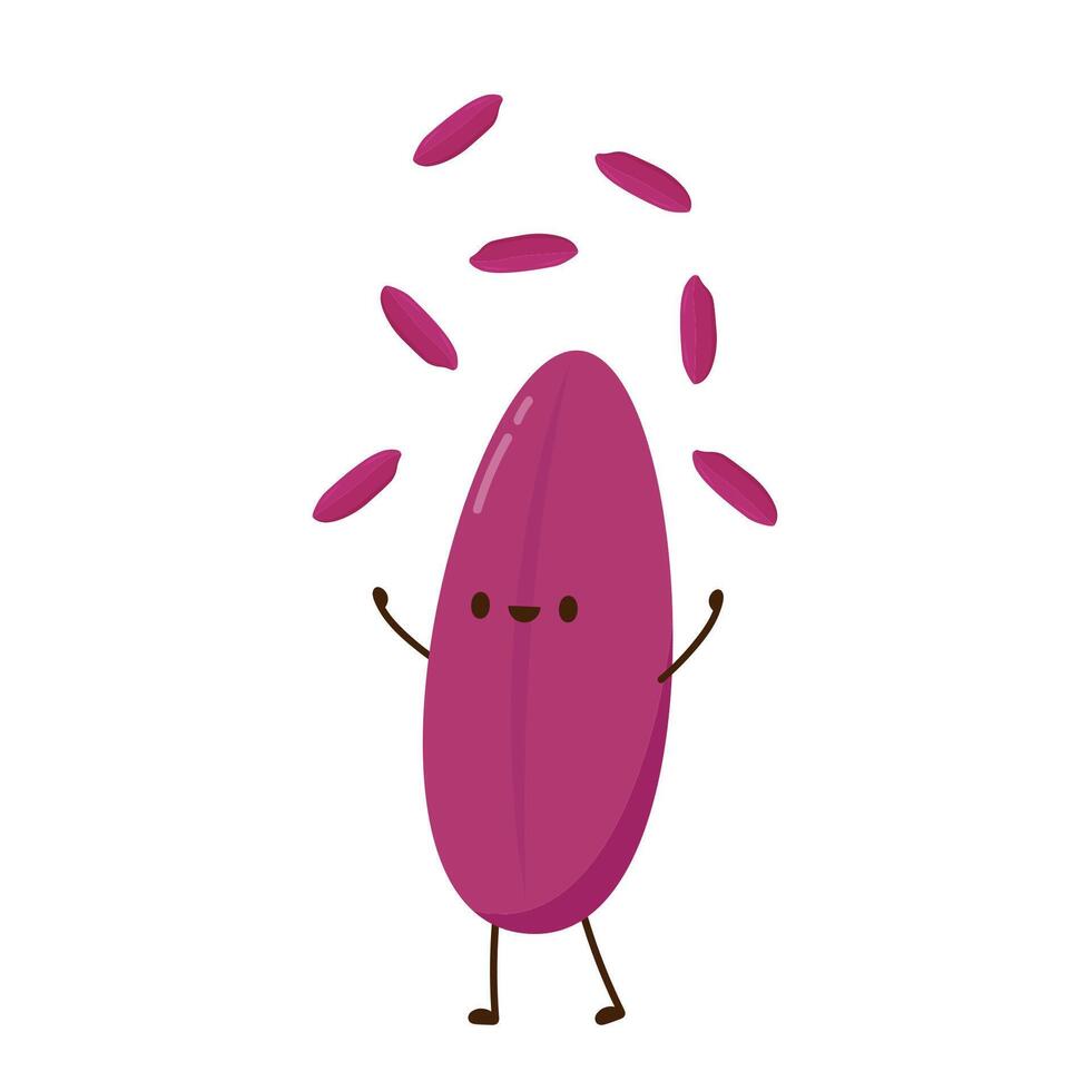 Riceberry character design. Riceberry . Riceberry on white background. vector