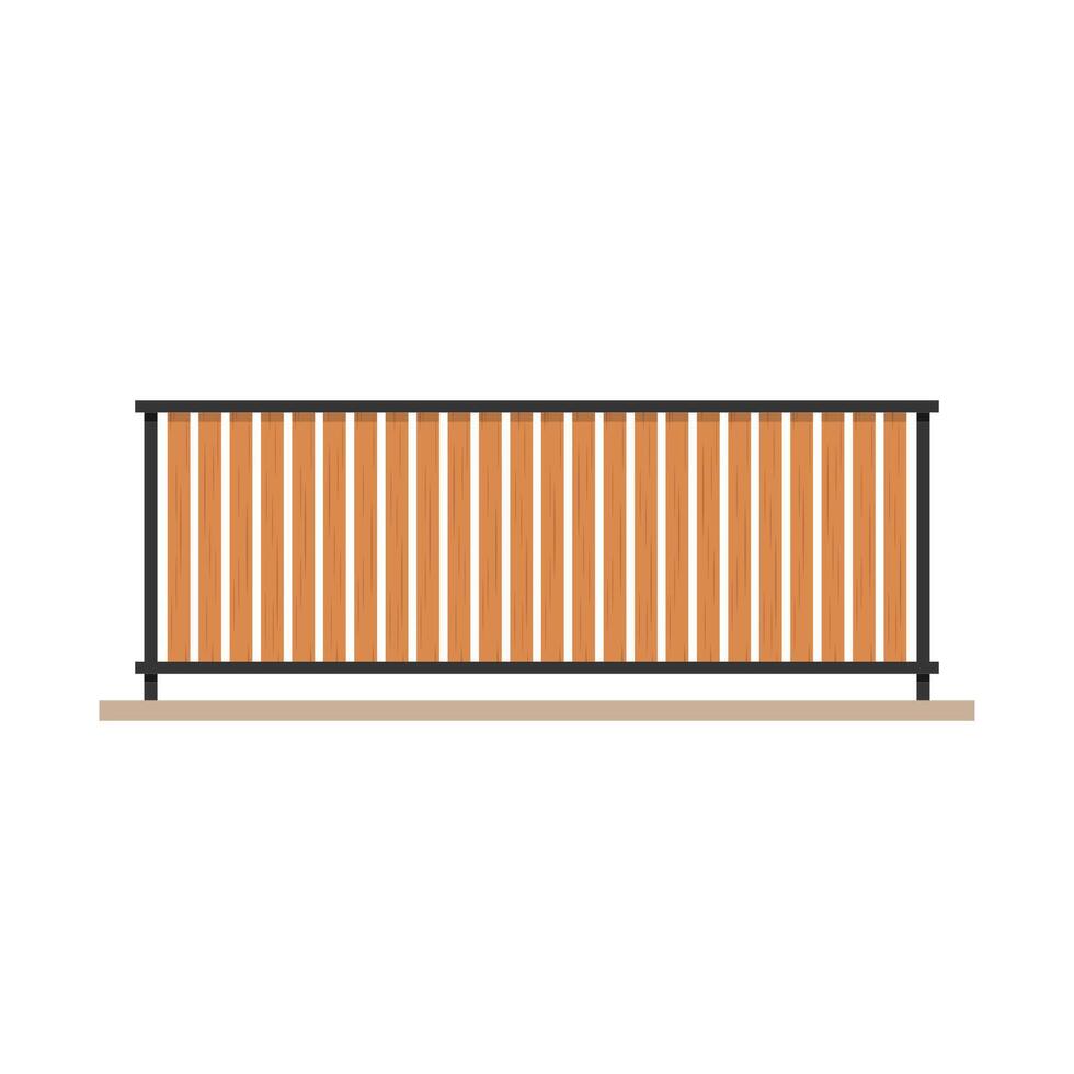 Wooden railing. Railing . railing on white background. wallpaper. free space for text. copy space. vector