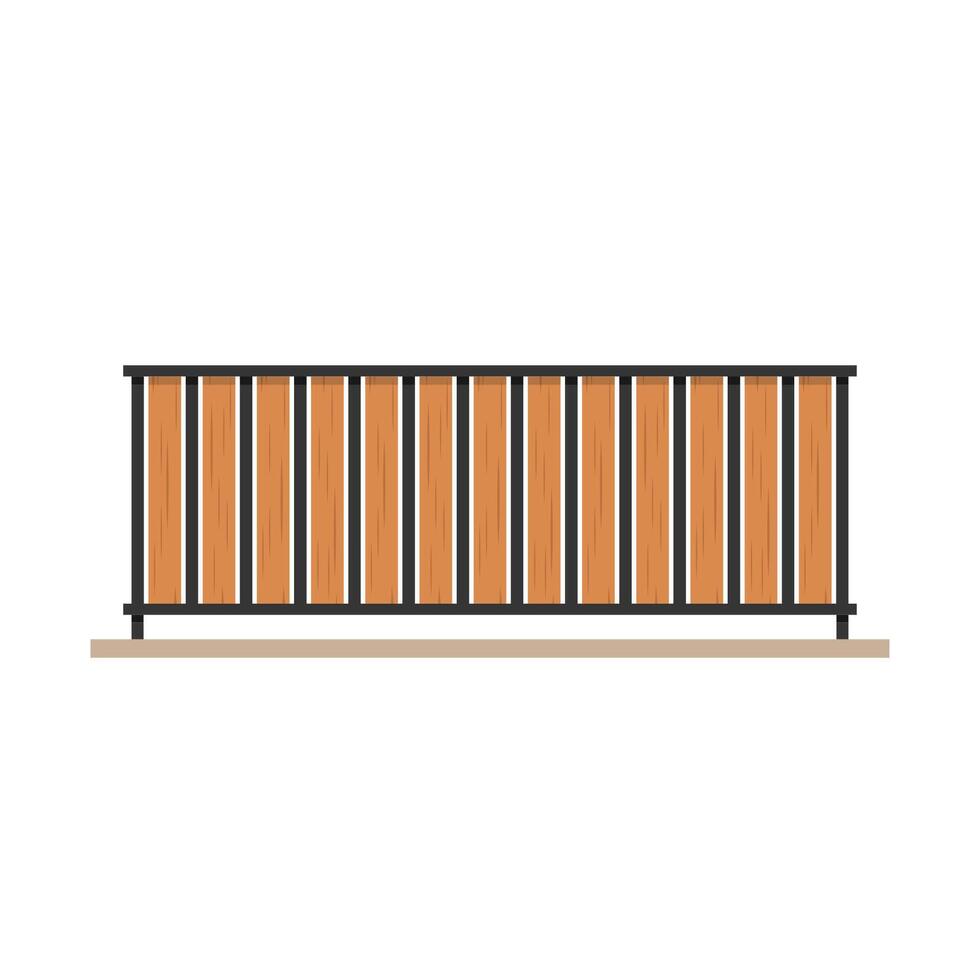 Wooden railing. Railing . railing on white background. wallpaper. free space for text. copy space. vector