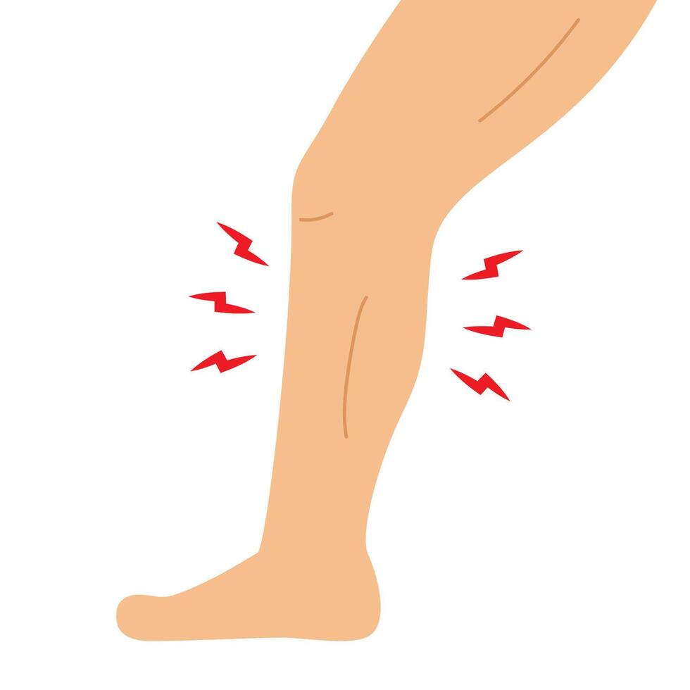 Leg pain . free space for text. wallpaper. copy space. vector