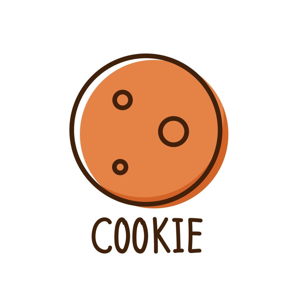 Cookie logo design. Cookie on white background. vector