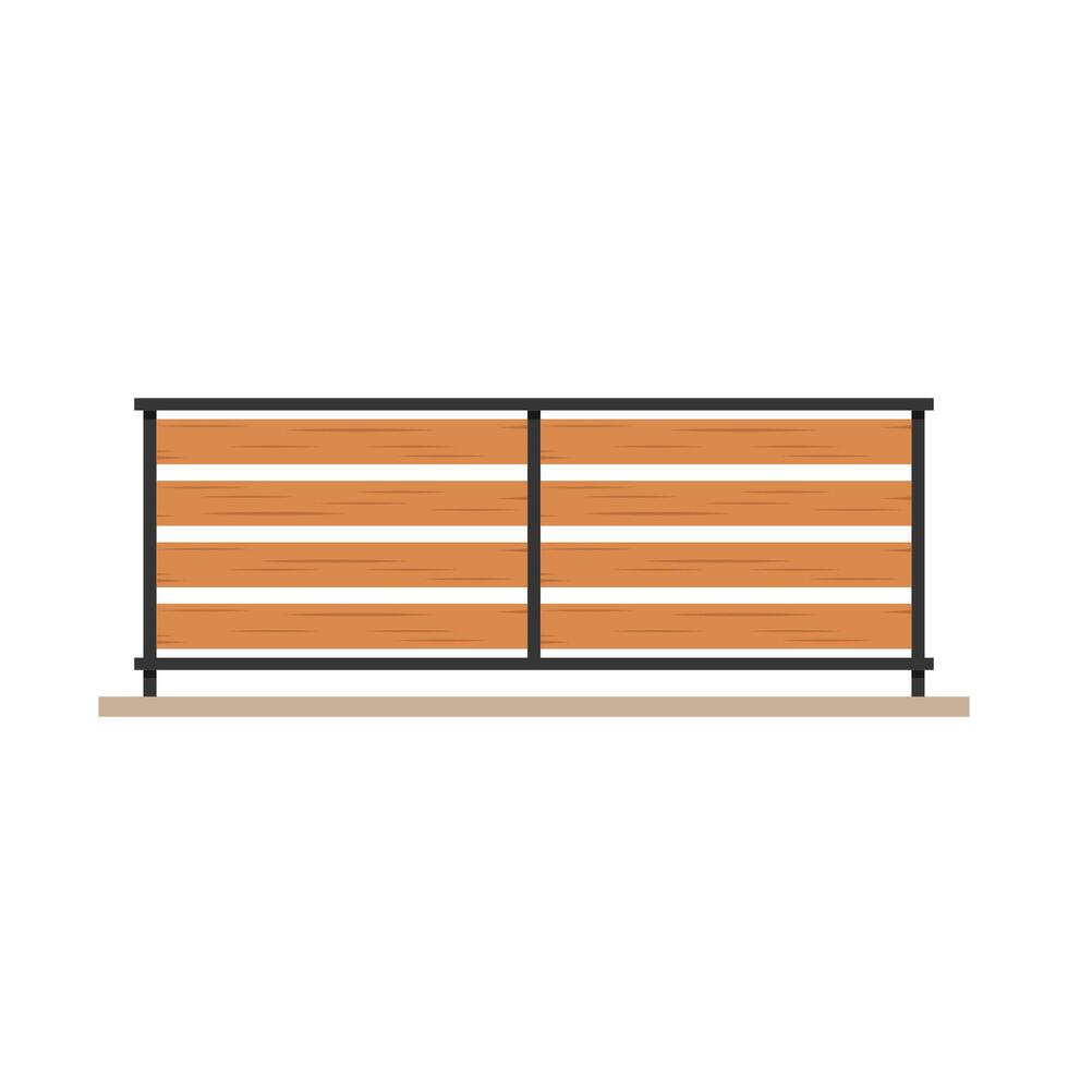 Wooden railing. Railing . railing on white background. wallpaper. free space for text. copy space. vector