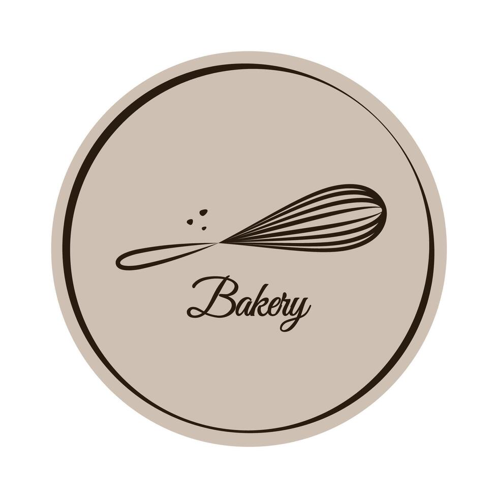Bakery logo design. Bakery sign . Whisk logo design. vector