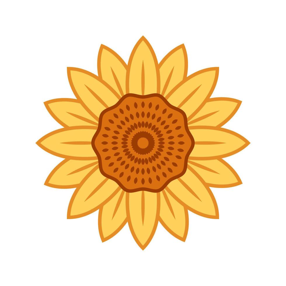 Sunflowers logo design. Sunflowers on white background. vector