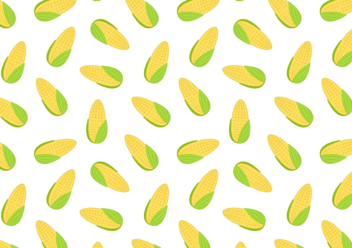 Corn pattern isolated .halves and grains in different angles on a white. Corn . vector