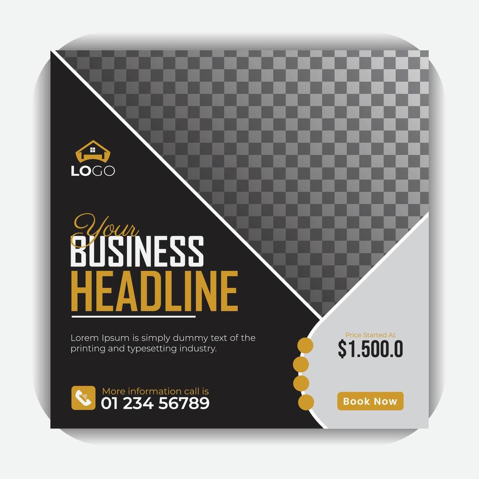 Home sale square poster design for your advertisement, with creative Idea and creative layout vector