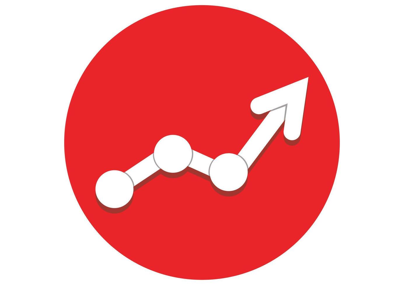 Growth Icon Flat Design Ideal for Various Applications, Isolated on White Background vector