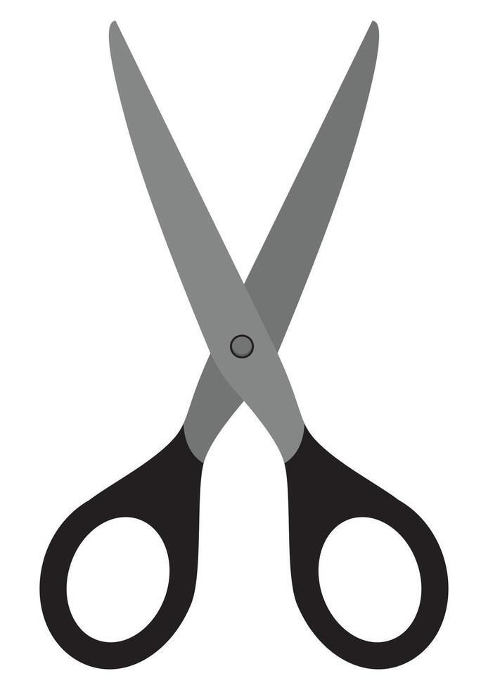 Scissors Flat Design, Ideal for Various Applications, Isolated on White Background vector