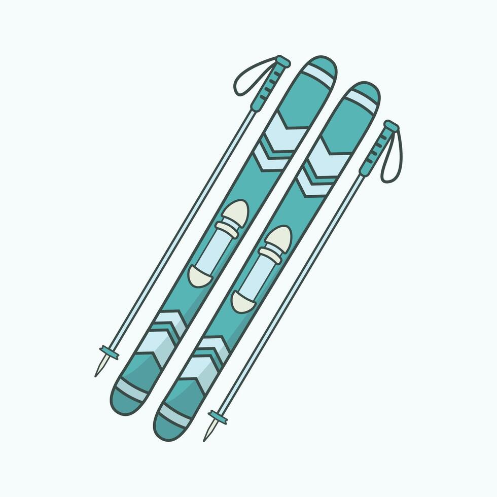 Ski icon Winter icon set illustration elements vector