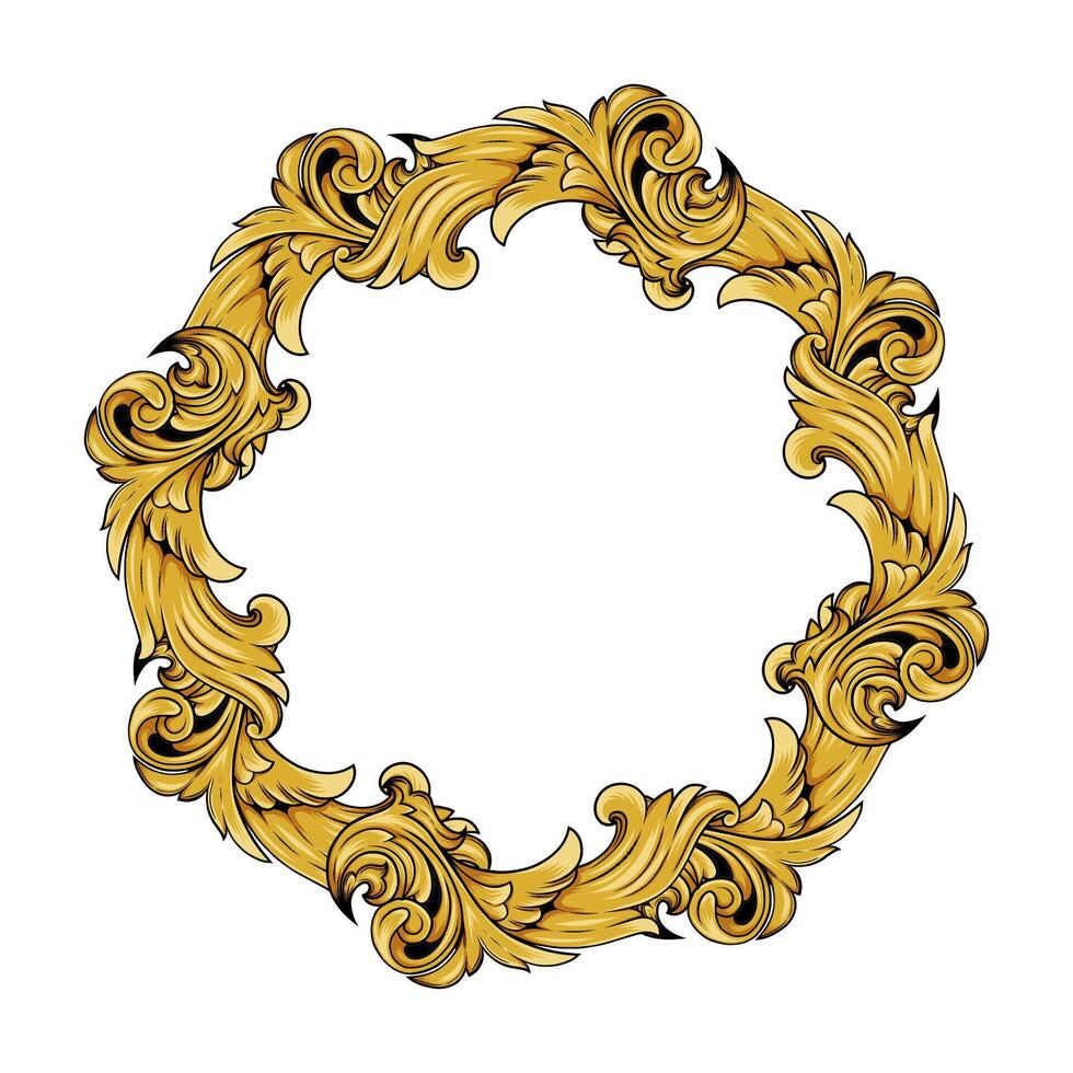 Luxury gold and romantic Vintage style engraved frame design vector