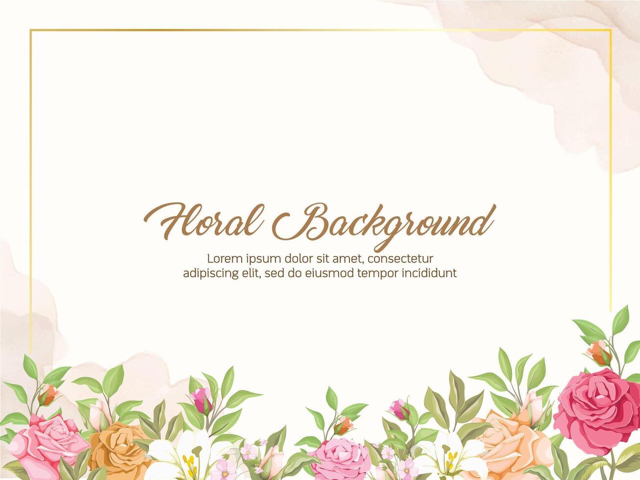 Elegant Floral Wedding Banner Background vector