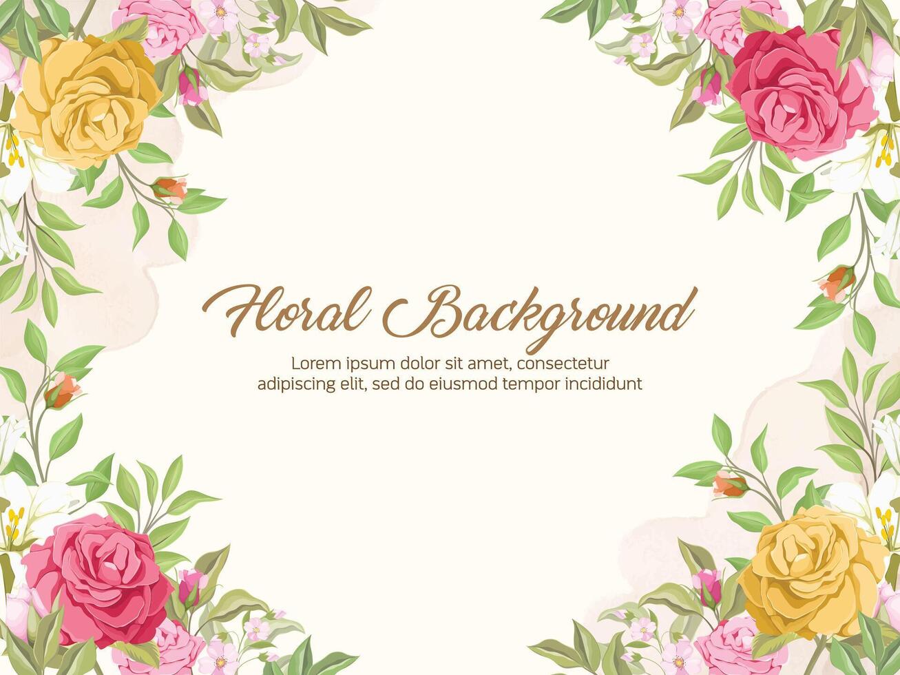 Elegant Floral Wedding Banner Background vector