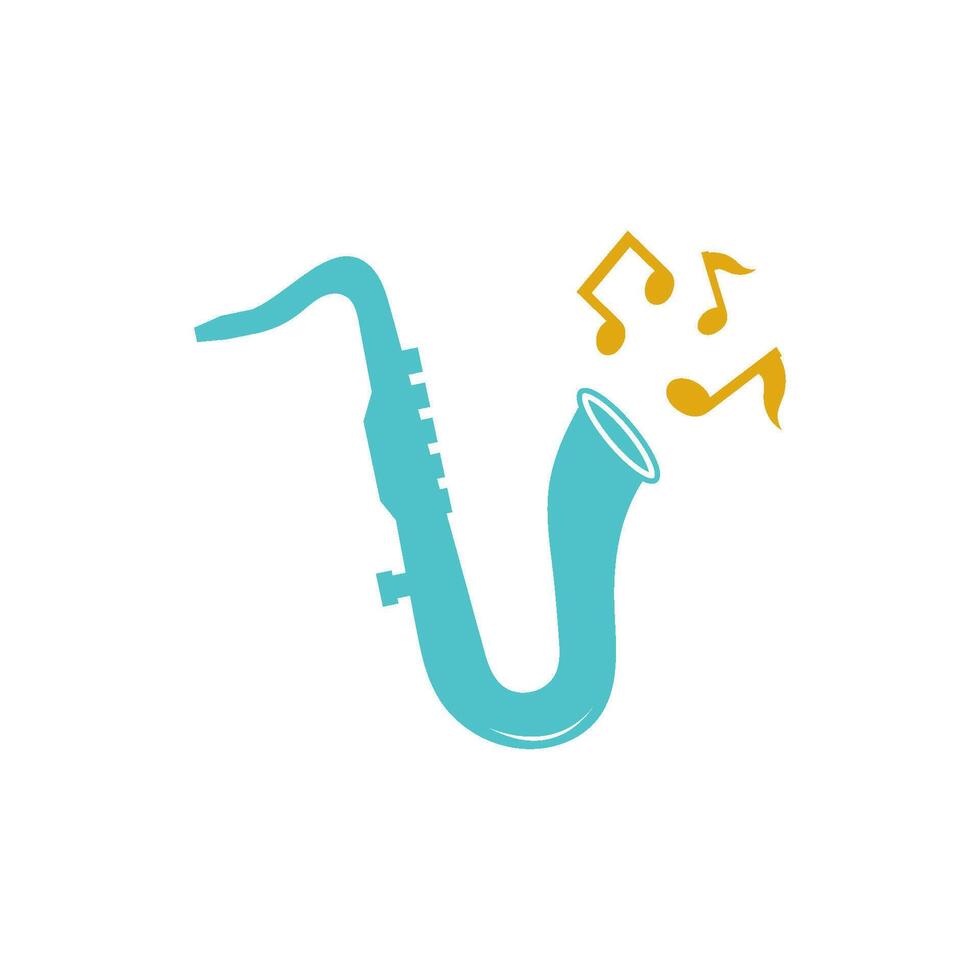 Saxophone logo icon vector