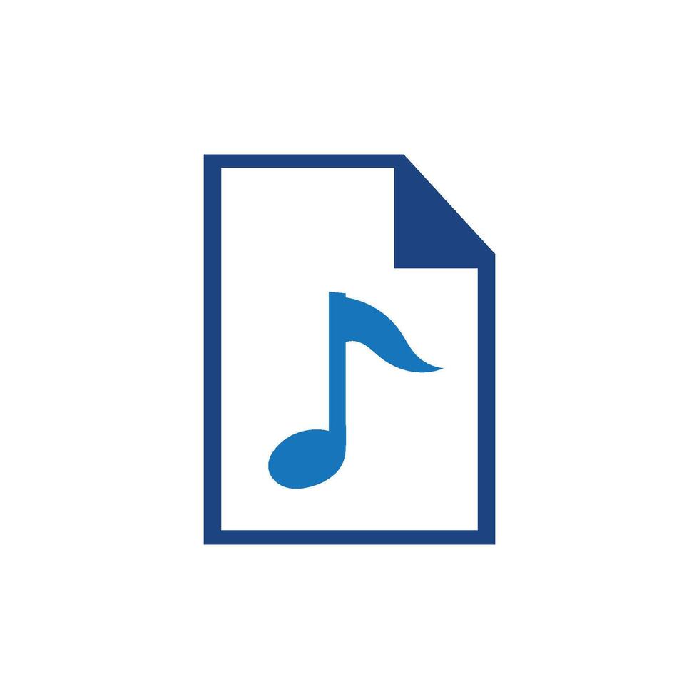 Music note logo icon vector