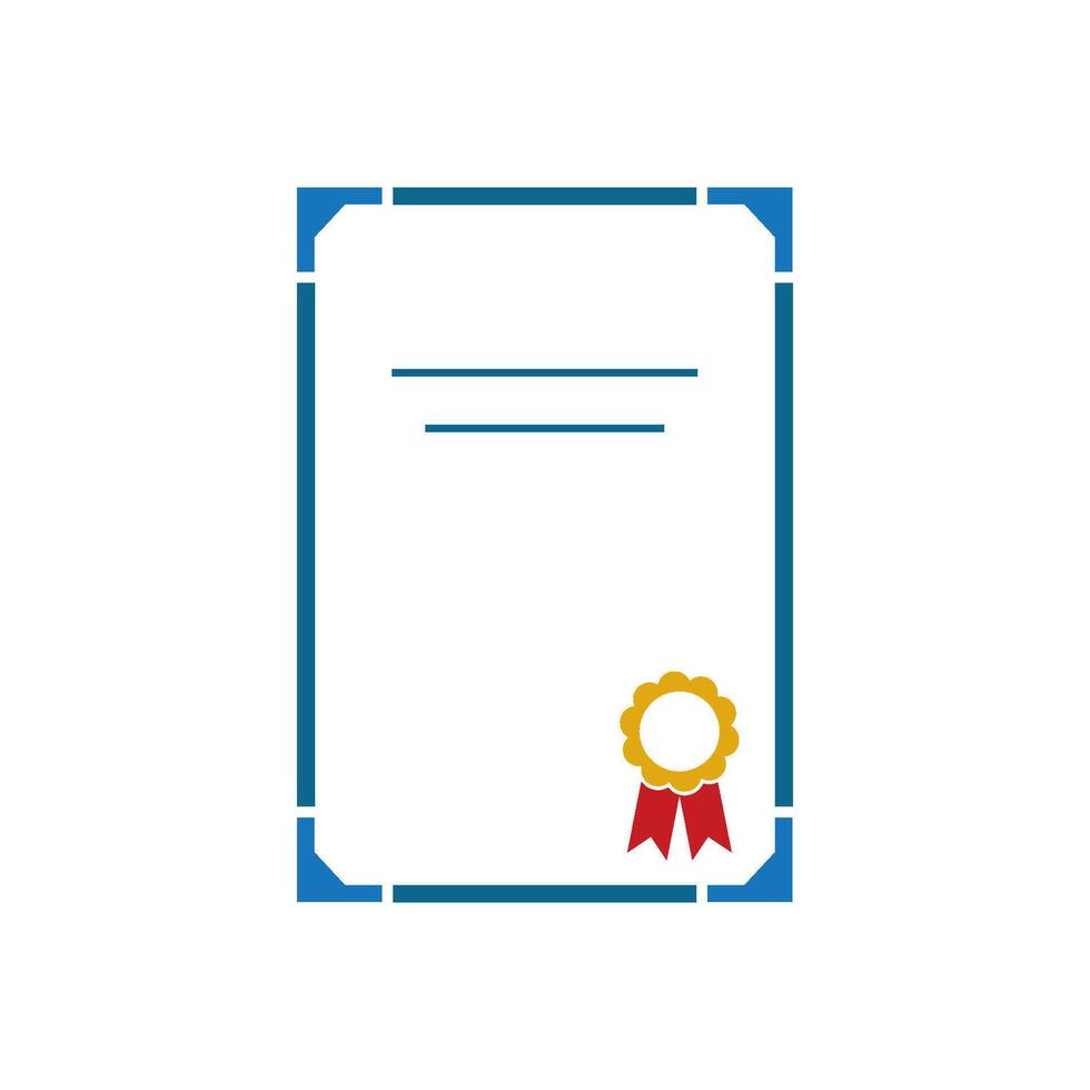 Certificate icon flat design vector