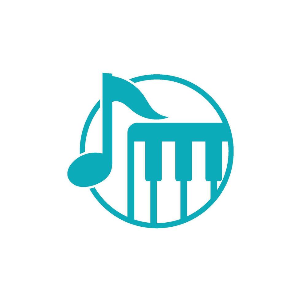 Piano logo icon vector