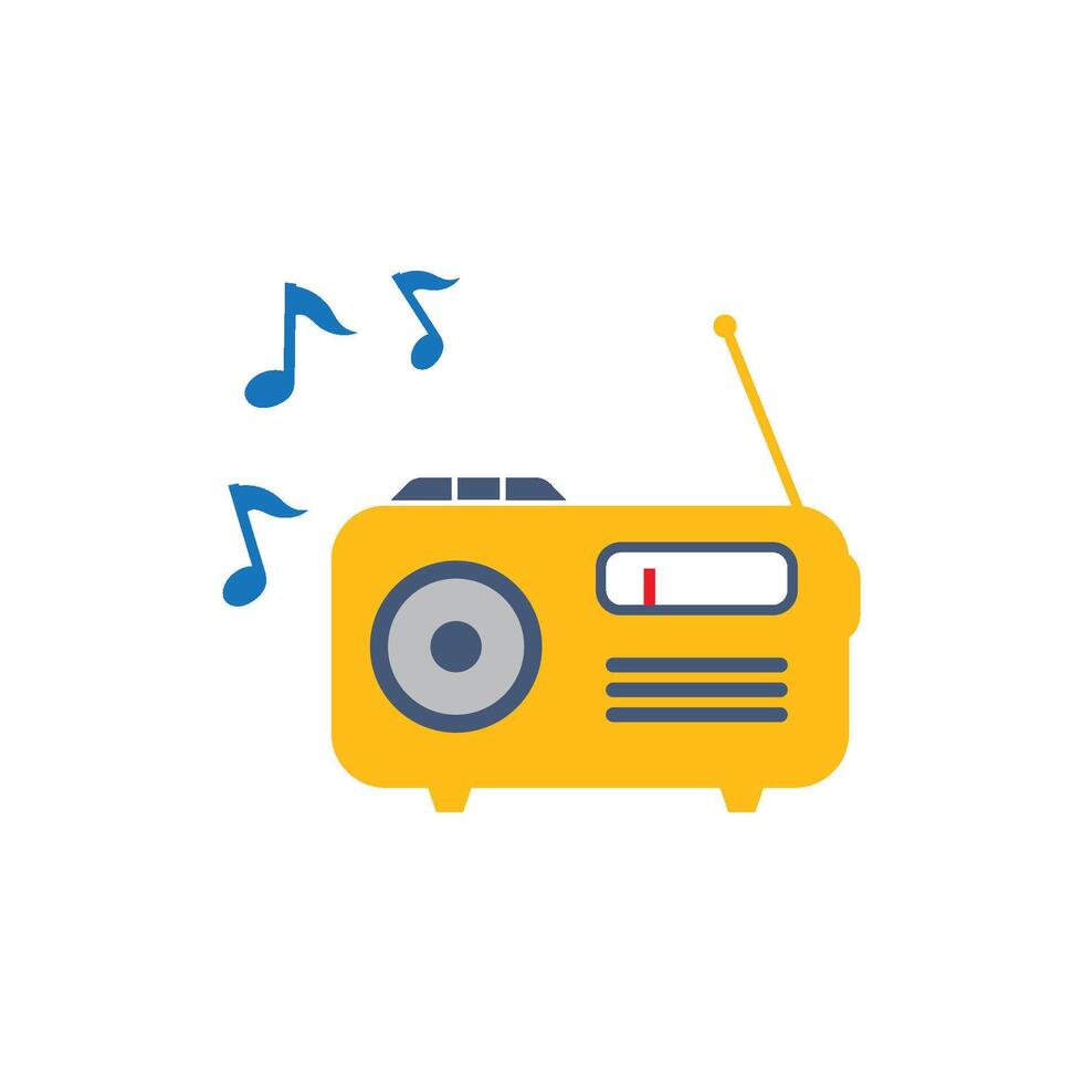 Radio music player vector