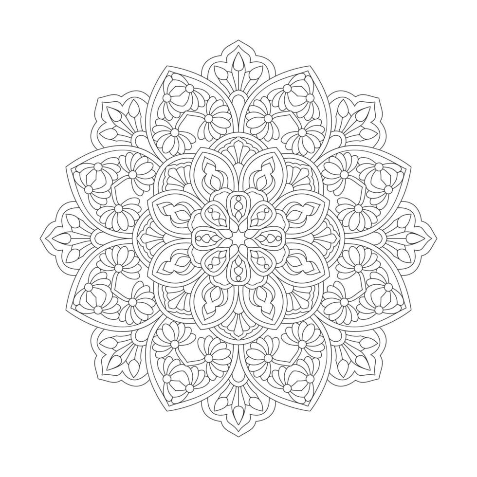 Soothing Spirals Coloring Book Page for kdp Book Interior vector
