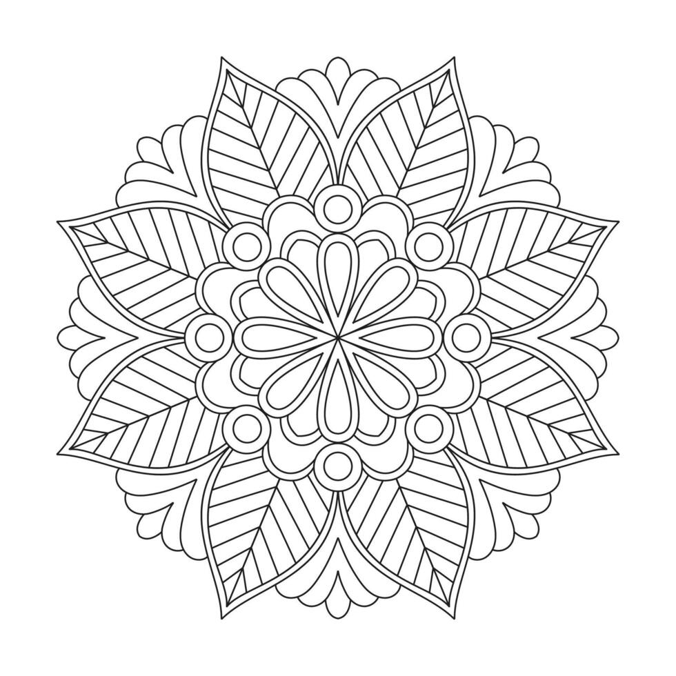 Interesting Kids Mandala Coloring Book Page for kdp Book Interior vector