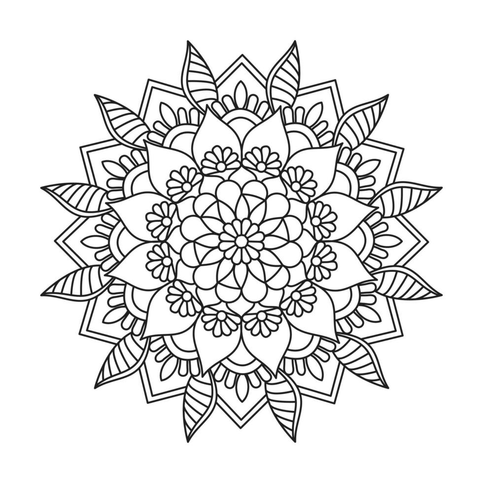 Unity Kids Mandala Coloring Book Page for kdp Book Interior vector