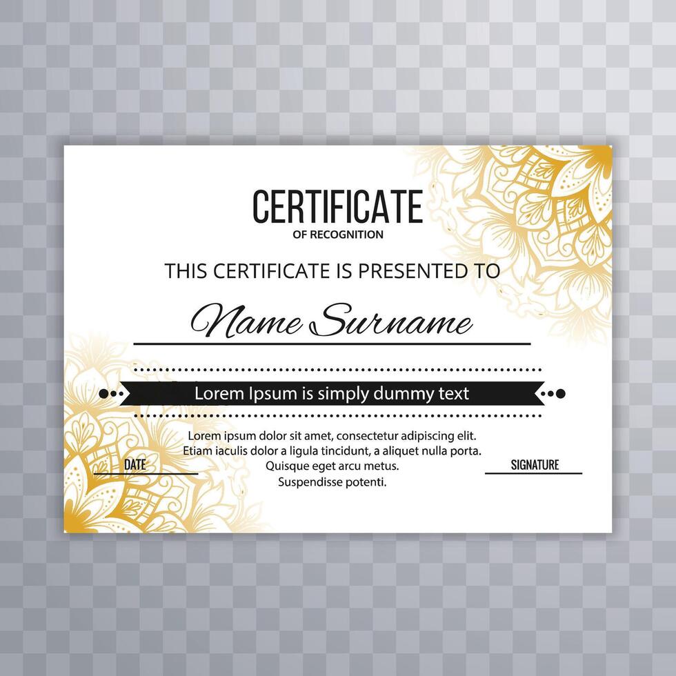 Certificate appreciation or certificate template design vector