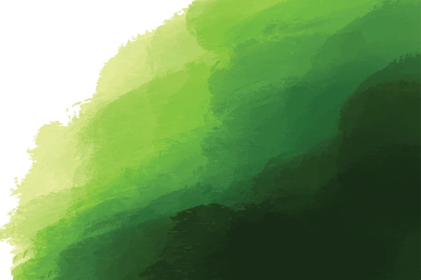 Abstract green brush stroke watercolor texture background vector