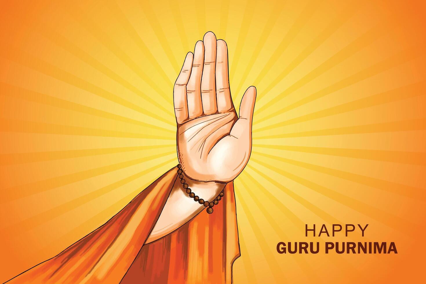 Guru purnima celebration greeting card background vector