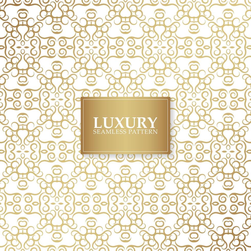 Gold Lines Ornament Geometric Seamless Pattern vector