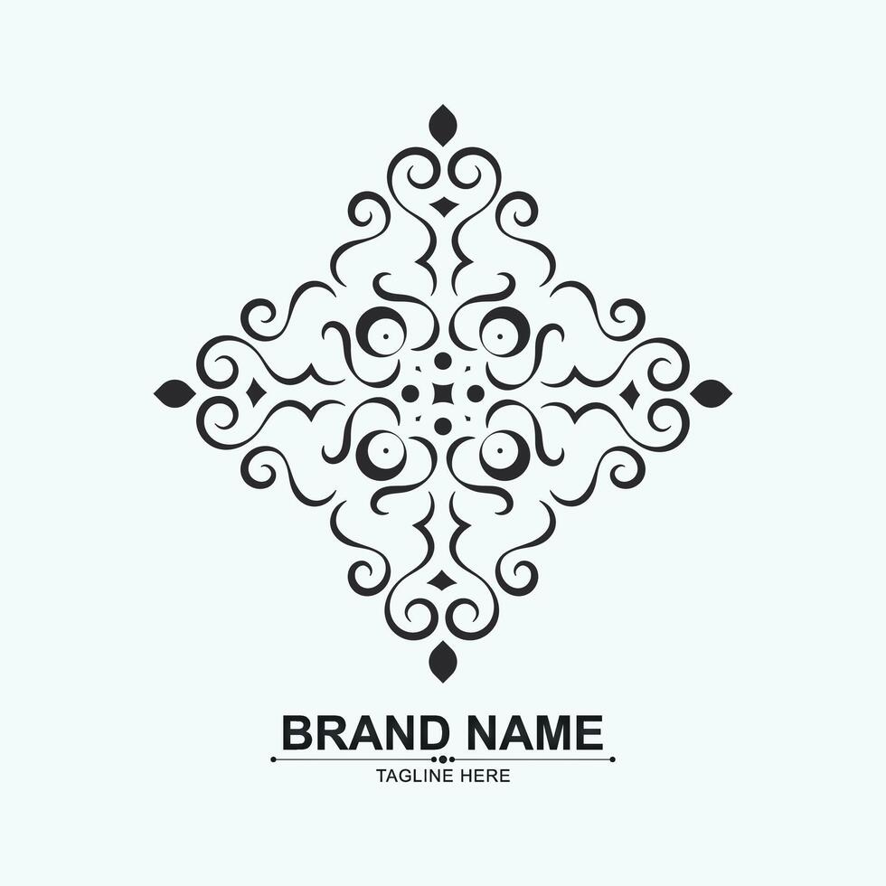 ornament art logo design template vector