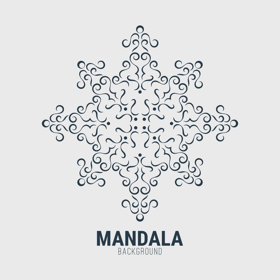 Mandala flat background design template vector