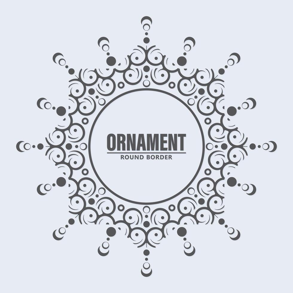 Flat decorative ornament frame background vector