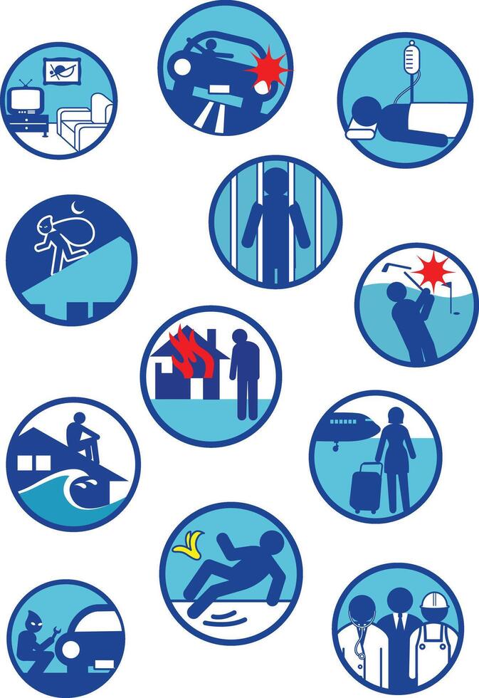 Workplace Safety and Hazards Icons vector