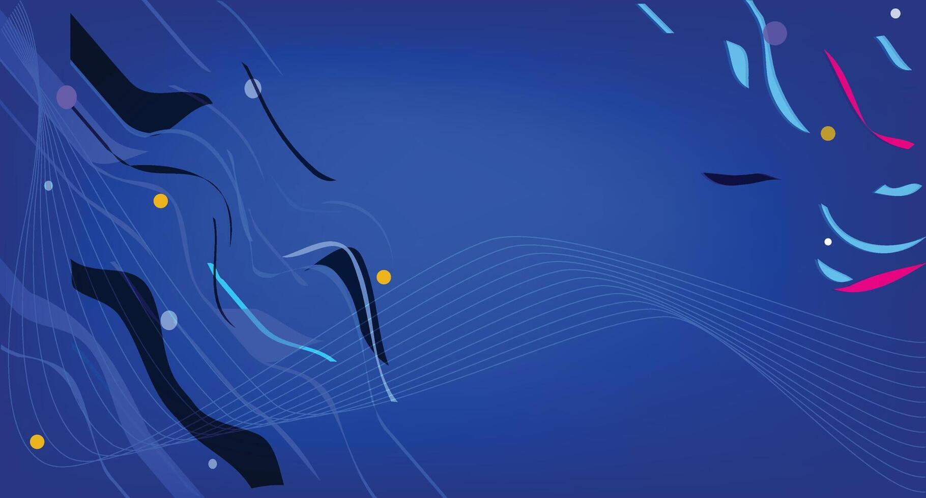 Abstract Background illustration, Blue Banner Background luxurious design vector