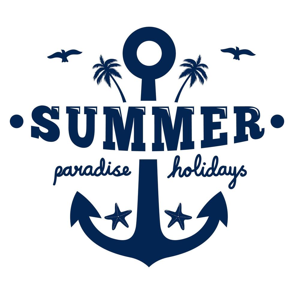 Summer hand-drawn brush letterings. Holiday typography hello summer, summer camp, welcome to summer paradise, the best beach party holiday, beach party vector