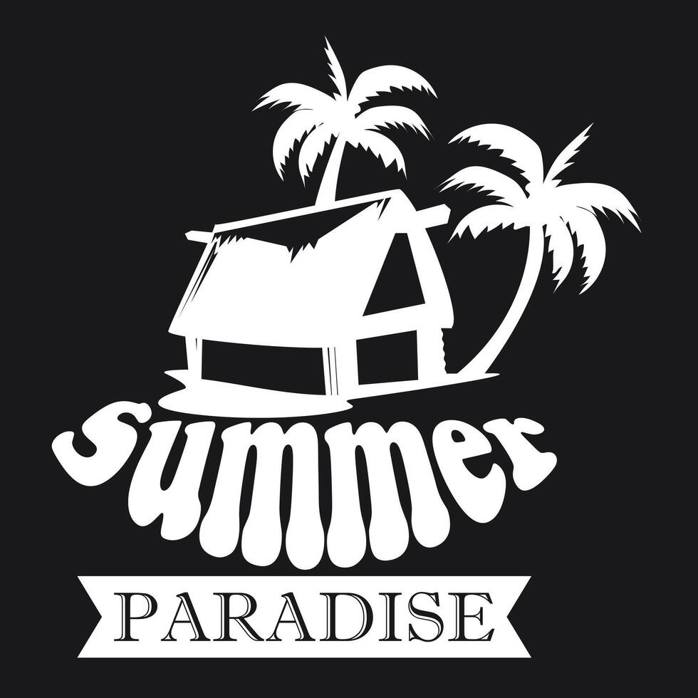 Summer hand-drawn brush letterings. Holiday typography hello summer, summer camp, welcome to summer paradise, the best beach party holiday, beach party vector