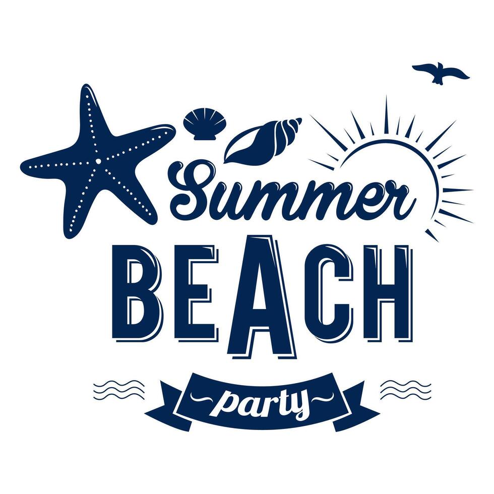 Summer hand-drawn brush letterings. Holiday typography hello summer, summer camp, welcome to summer paradise, the best beach party holiday, beach party vector