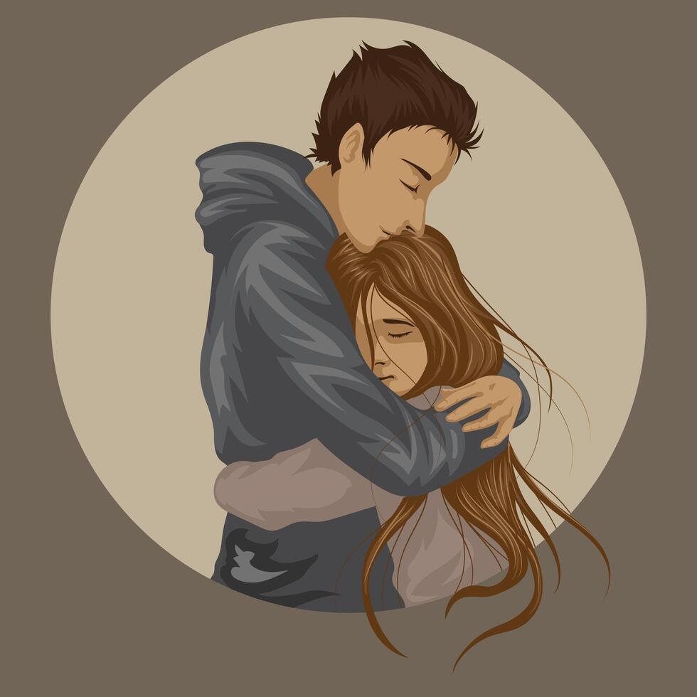 Love, relationship, friendship set concept. Young hugging couples in love men, women or boy girlfriends. Romantic date, meeting. Sexual minority, lesbian, gay, bisexual or hetero vector