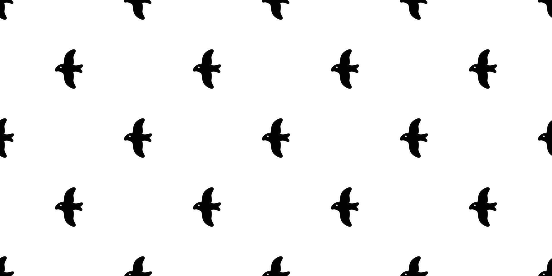 bird seamless pattern seagull scarf isolated cartoon doodle repeat background tile wallpaper illustration design vector